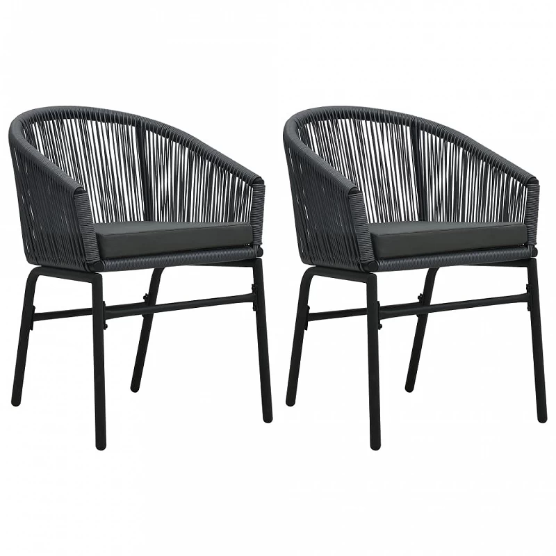 Acquista Sedie da Giardino 2 pz Antracite in Rattan PE con riferimento GHV-48137 della ditta GARDENHOME
