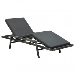 Acquista Lettino Prendisole con Cuscino in Polyrattan Grigio con riferimento GHV-48147 della ditta GARDENHOME