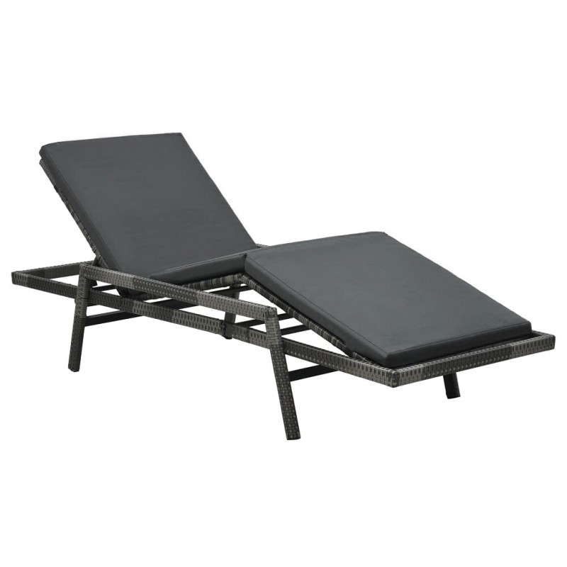 Acquista Lettino Prendisole con Cuscino in Polyrattan Grigio con riferimento GHV-48147 della ditta GARDENHOME