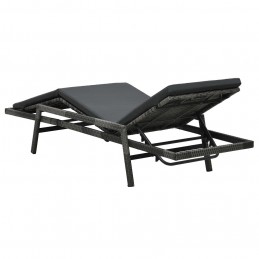 Acquista Lettino Prendisole con Cuscino in Polyrattan Grigio con riferimento GHV-48147 della ditta GARDENHOME