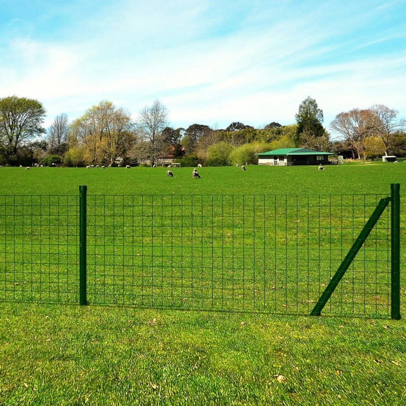 Acquista Recinzione Europea in Acciaio 25 x 0,8 m Verde con riferimento GHV-140568 della ditta GARDENHOME
