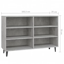 Acquista Credenza Grigio Cemento 103,5x35x70 cm in Truciolato con riferimento GHV-806044 della ditta GARDENHOME
