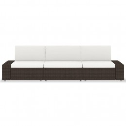Acquista Divano Modulare a 3 Posti in Polyrattan Marrone con riferimento GHV-49516 della ditta GARDENHOME