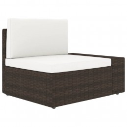 Acquista Divano Modulare a 3 Posti in Polyrattan Marrone con riferimento GHV-49516 della ditta GARDENHOME