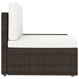 Acquista Divano Modulare a 3 Posti in Polyrattan Marrone con riferimento GHV-49516 della ditta GARDENHOME