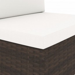 Acquista Divano Modulare a 3 Posti in Polyrattan Marrone con riferimento GHV-49516 della ditta GARDENHOME