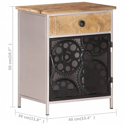 Acquista Comodino 40x30x50 cm in Legno di Mango Grezzo con riferimento GHV-323738 della ditta GARDENHOME