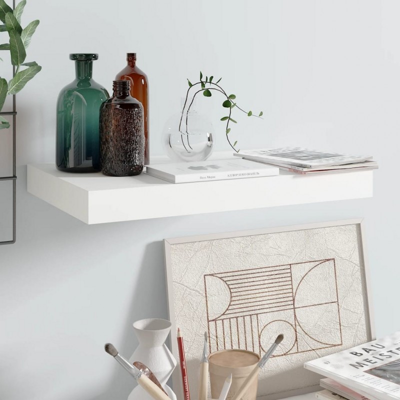 Acquista Scaffale a Parete Bianco Lucido 40x23x3,8 cm in MDF con riferimento GHV-323742 della ditta GARDENHOME