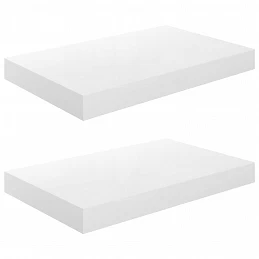 Acquista Scaffali a Parete 2 pz Bianco Lucido 40x23x3,8 cm in MDF con riferimento GHV-323743 della ditta GARDENHOME