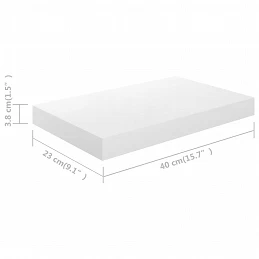 Acquista Scaffali a Parete 2 pz Bianco Lucido 40x23x3,8 cm in MDF con riferimento GHV-323743 della ditta GARDENHOME