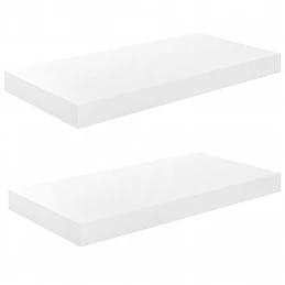 Acquista Scaffali a Parete 2 pz Bianco Lucido 50x23x3,8 cm in MDF con riferimento GHV-323746 della ditta GARDENHOME