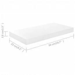 Acquista Scaffali a Parete 2 pz Bianco Lucido 50x23x3,8 cm in MDF con riferimento GHV-323746 della ditta GARDENHOME