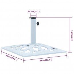 Acquista Base Ombrellone Bianca 12 kg 49 cm in Ghisa con riferimento GHV-47867 della ditta GARDENHOME