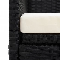 Acquista Lettino da Giardino con Cuscini in Polyrattan Nero con riferimento GHV-49391 della ditta GARDENHOME