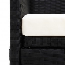 Acquista Divano da Giardino con Tettoia in Polyrattan Nero con riferimento GHV-49393 della ditta GARDENHOME