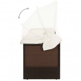Acquista Divano da Giardino con Tettoia in Polyrattan Marrone con riferimento GHV-49394 della ditta GARDENHOME