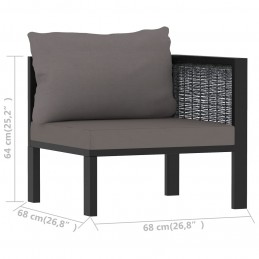 Acquista idaXL Divano Angolare Modulare Bracciolo Sinistro Polyrattan Antracite con riferimento GHV-49396 della ditta GARDENHOME
