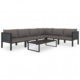 Acquista idaXL Divano Angolare Modulare Bracciolo Sinistro Polyrattan Antracite con riferimento GHV-49396 della ditta GARDENHOME
