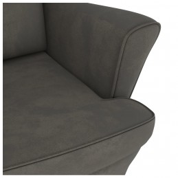 Acquista Sedia a Dondolo con Gambe in Legno di Hevea Grigia in Velluto con riferimento GHV-329364 della ditta GARDENHOME