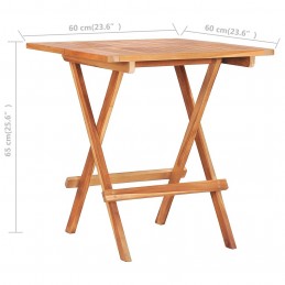 Acquista Tavolo da Bistrot Pieghevole 60x60x65 cm in Massello di Teak con riferimento GHV-48996 della ditta GARDENHOME