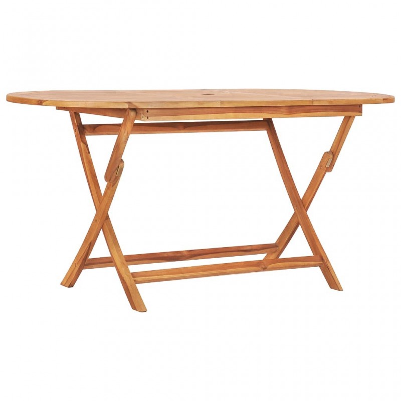 Acquista Tavolo da Giardino Pieghevole 160x80x75 cm in Massello di Teak con riferimento GHV-48998 della ditta GARDENHOME