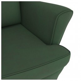 Acquista Sedia a Dondolo con Gambe in Legno di Hevea Verde in Velluto con riferimento GHV-329365 della ditta GARDENHOME