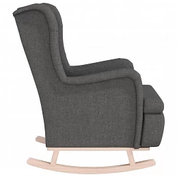 Acquista Poltrona Gambe a Dondolo Legno di Hevea Grigio Scuro in Tessuto con riferimento GHV-329406 della ditta GARDENHOME