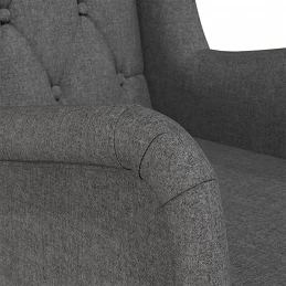 Acquista Poltrona Gambe a Dondolo Legno di Hevea Grigio Scuro in Tessuto con riferimento GHV-329406 della ditta GARDENHOME