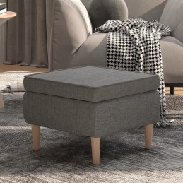 Acquista Poggiapiedi con Gambe in Legno Grigio Chiaro in Tessuto con riferimento GHV-329446 della ditta GARDENHOME