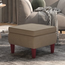 Acquista Poggiapiedi con Gambe in Legno Grigio Chiaro in Velluto con riferimento GHV-329457 della ditta GARDENHOME