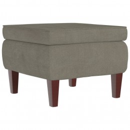 Acquista Poggiapiedi con Gambe in Legno Grigio Chiaro in Velluto con riferimento GHV-329457 della ditta GARDENHOME