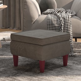 Acquista Poggiapiedi con Gambe in Legno Grigio Scuro in Velluto con riferimento GHV-329458 della ditta GARDENHOME