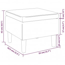 Acquista Poggiapiedi con Gambe in Legno Grigio Scuro in Velluto con riferimento GHV-329458 della ditta GARDENHOME