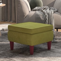 Acquista Poggiapiedi con Gambe in Legno Verde Chiaro in Velluto con riferimento GHV-329460 della ditta GARDENHOME