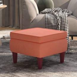 Acquista Poggiapiedi con Gambe in Legno Rosa in Velluto con riferimento GHV-329461 della ditta GARDENHOME