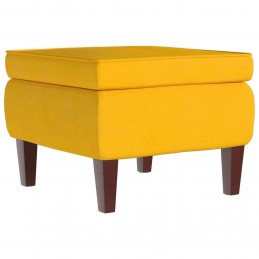 Acquista Poggiapiedi con Gambe in Legno Giallo in Velluto con riferimento GHV-329464 della ditta GARDENHOME