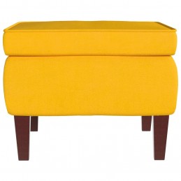 Acquista Poggiapiedi con Gambe in Legno Giallo in Velluto con riferimento GHV-329464 della ditta GARDENHOME