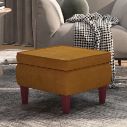 Acquista Poggiapiedi con Gambe in Legno Marrone in Velluto con riferimento GHV-329465 della ditta GARDENHOME