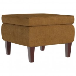 Acquista Poggiapiedi con Gambe in Legno Marrone in Velluto con riferimento GHV-329465 della ditta GARDENHOME
