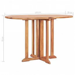 Acquista Tavolo Pieghevole Farfalla 120x70x75 cm in Massello di Teak con riferimento GHV-49002 della ditta GARDENHOME