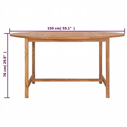 Acquista Tavolo da Giardino 150x76 cm in Massello di Teak con riferimento GHV-49007 della ditta GARDENHOME