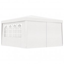 Acquista Gazebo Professionale con Pareti 4x4 m Bianco 90 g/m² con riferimento GHV-48525 della ditta GARDENHOME