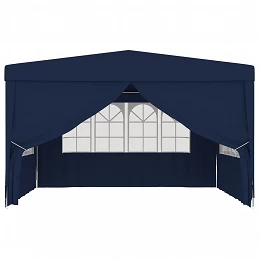 Acquista Gazebo Professionale con Pareti 4x4 m Blu 90 g/m² con riferimento GHV-48526 della ditta GARDENHOME