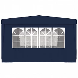 Acquista Gazebo Professionale con Pareti 4x4 m Blu 90 g/m² con riferimento GHV-48526 della ditta GARDENHOME