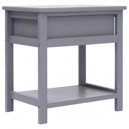 Acquista Comodino Grigio 40x29x42 cm in Legno di Paulonia con riferimento GHV-284050 della ditta GARDENHOME