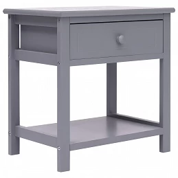 Acquista Comodini 2pz Grigi 40x29x42 cm in Legno di Paulonia con riferimento GHV-284051 della ditta GARDENHOME
