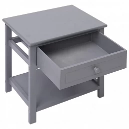 Acquista Comodini 2pz Grigi 40x29x42 cm in Legno di Paulonia con riferimento GHV-284051 della ditta GARDENHOME