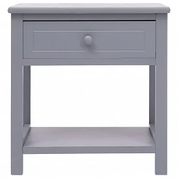 Acquista Comodini 2pz Grigi 40x29x42 cm in Legno di Paulonia con riferimento GHV-284051 della ditta GARDENHOME