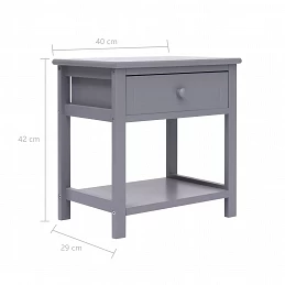 Acquista Comodini 2pz Grigi 40x29x42 cm in Legno di Paulonia con riferimento GHV-284051 della ditta GARDENHOME