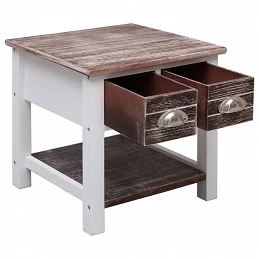 Acquista Tavolino Laterale Marrone 40x40x40 cm in Legno di Paulownia con riferimento GHV-284067 della ditta GARDENHOME